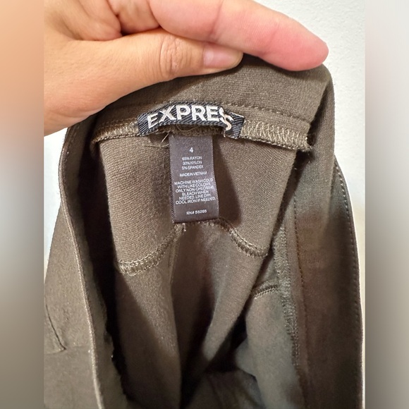 *EUC* EXPRESS Super Skinny Legging Pants Olive Green Size 4 - Picture 3 of 3